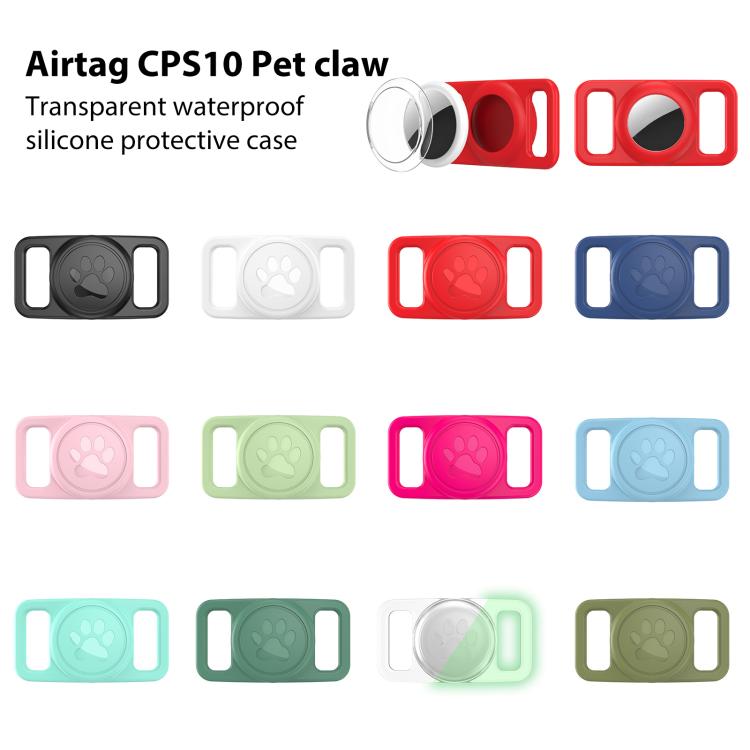 xDfind Traceur de Collier pour Animaux en Silicone avec Couverture Transparente en PC, Pour AirTag 2e Génération / AirTag 1re Génération