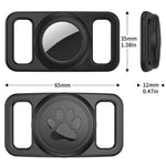 xDfind Traceur de Collier pour Animaux en Silicone avec Couverture Transparente en PC, Pour AirTag 2e Génération / AirTag 1re Génération