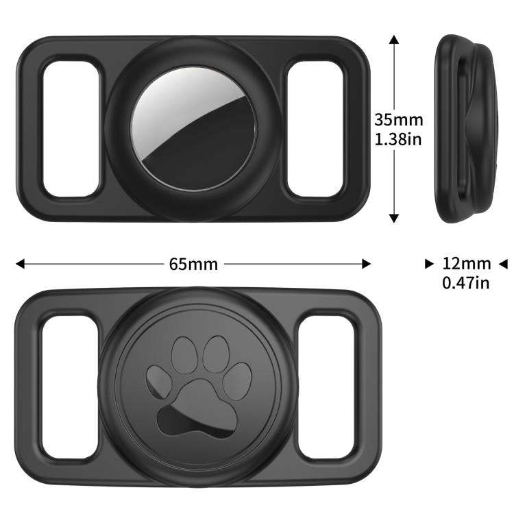xDfind Traceur de Collier pour Animaux en Silicone avec Couverture Transparente en PC, Pour AirTag 2e Génération / AirTag 1re Génération