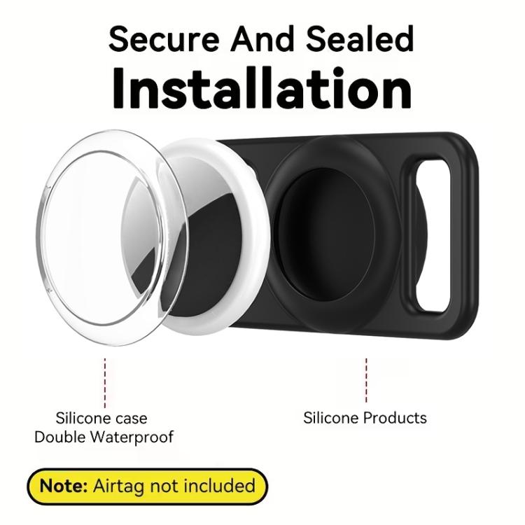 xDfind Traceur de Collier pour Animaux en Silicone avec Couverture Transparente en PC, Pour AirTag 2e Génération / AirTag 1re Génération