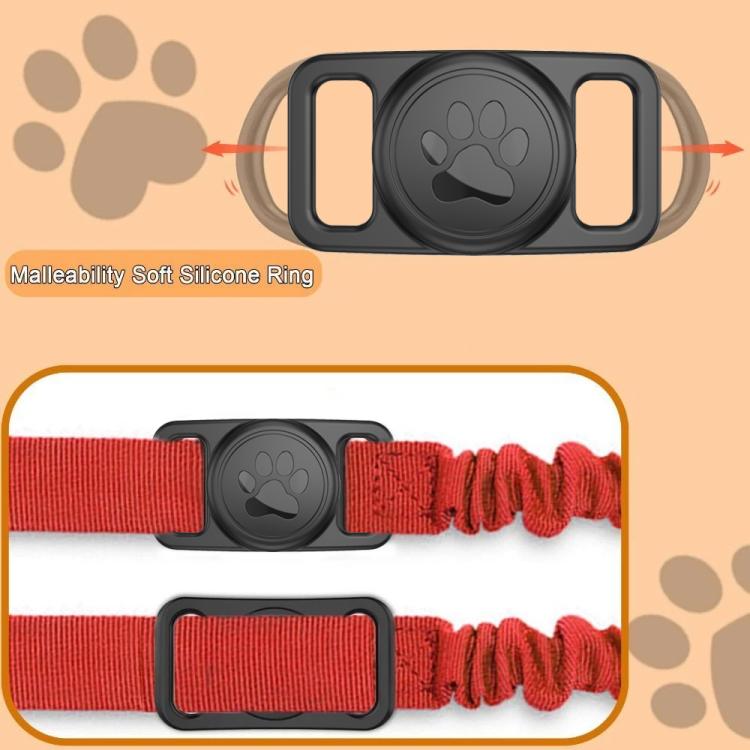 xDfind Traceur de Collier pour Animaux en Silicone avec Couverture Transparente en PC, Pour AirTag 2e Génération / AirTag 1re Génération