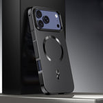 Coque de téléphone magnétique givrée en alliage métallique MagSafe, Pour iPhone 17 Pro Max, Pour iPhone 17 Pro, Pour iPhone 17, Pour iPhone Air, Pour iPhone 16 Pro Max, Pour iPhone 16 Pro, Pour iPhone 15 Pro Max, Pour iPhone 15 Pro