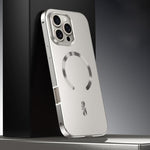 Coque de téléphone magnétique givrée en alliage métallique MagSafe, Pour iPhone 17 Pro Max, Pour iPhone 17 Pro, Pour iPhone 17, Pour iPhone Air, Pour iPhone 16 Pro Max, Pour iPhone 16 Pro, Pour iPhone 15 Pro Max, Pour iPhone 15 Pro