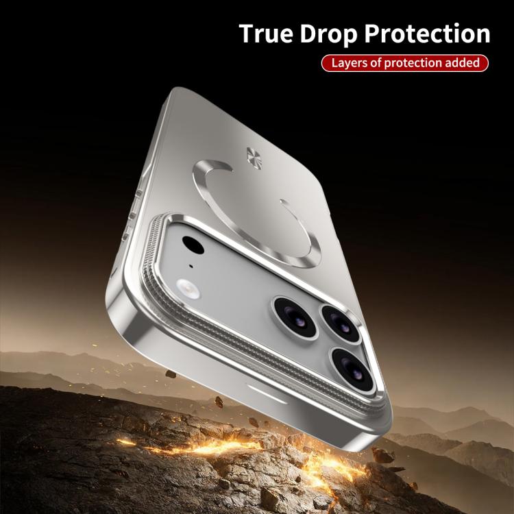 Coque de téléphone magnétique givrée en alliage métallique MagSafe, Pour iPhone 17 Pro Max, Pour iPhone 17 Pro, Pour iPhone 17, Pour iPhone Air, Pour iPhone 16 Pro Max, Pour iPhone 16 Pro, Pour iPhone 15 Pro Max, Pour iPhone 15 Pro