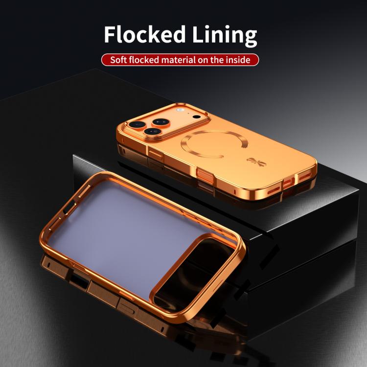Coque de téléphone magnétique givrée en alliage métallique MagSafe, Pour iPhone 17 Pro Max, Pour iPhone 17 Pro, Pour iPhone 17, Pour iPhone Air, Pour iPhone 16 Pro Max, Pour iPhone 16 Pro, Pour iPhone 15 Pro Max, Pour iPhone 15 Pro
