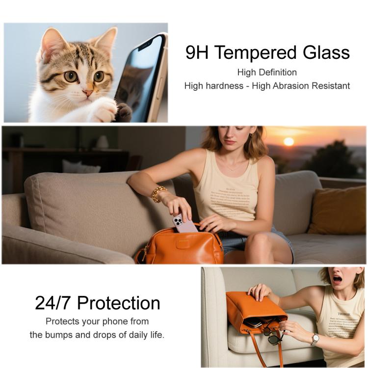 Film en verre trempé imak Anti-Reflet Couverture Complète, Pour iPhone 17 Pro Max, Pour iPhone 17 Pro, Pour iPhone 17, Pour iPhone Air