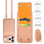 Étui de téléphone en PU texturé litchi VIETAO avec cordon, Pour iPhone 17 Pro Max, Pour iPhone 17 Pro