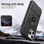 Coque de téléphone multifonctionnelle magnétique antichoc avec fenêtre coulissante pour objectif, pour iPhone 13 Pro Max, pour iPhone 13 Pro, pour iPhone 12 Pro Max, pour iPhone 11 Pro Max, pour iPhone 11