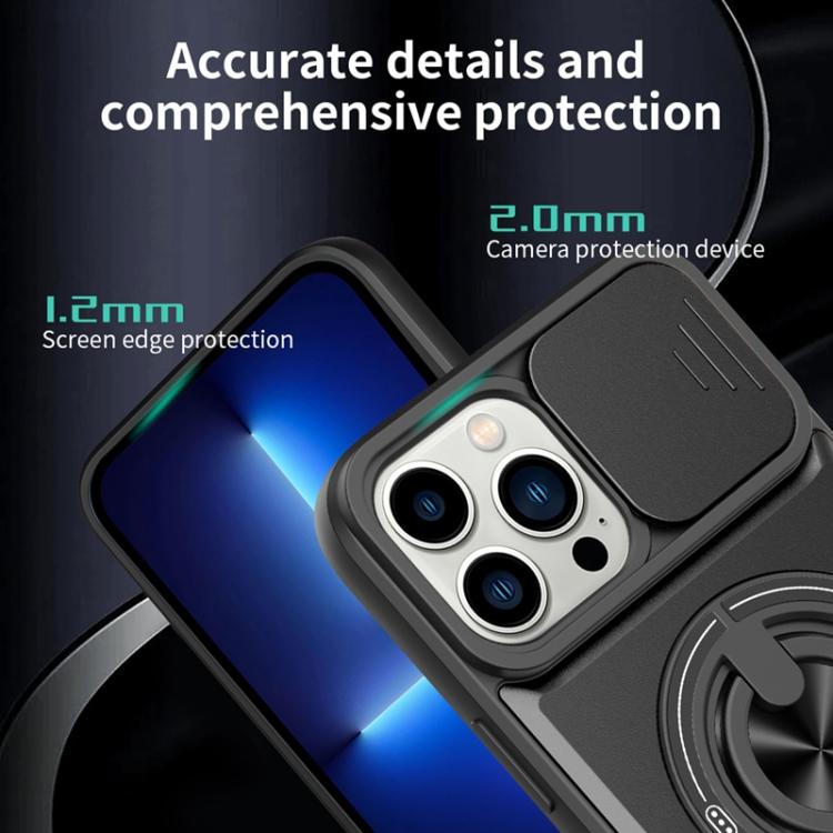 Coque de téléphone multifonctionnelle magnétique antichoc avec fenêtre coulissante pour objectif, pour iPhone 13 Pro Max, pour iPhone 13 Pro, pour iPhone 12 Pro Max, pour iPhone 11 Pro Max, pour iPhone 11
