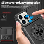 Coque de téléphone multifonctionnelle magnétique antichoc avec fenêtre coulissante pour objectif, pour iPhone 13 Pro Max, pour iPhone 13 Pro, pour iPhone 12 Pro Max, pour iPhone 11 Pro Max, pour iPhone 11