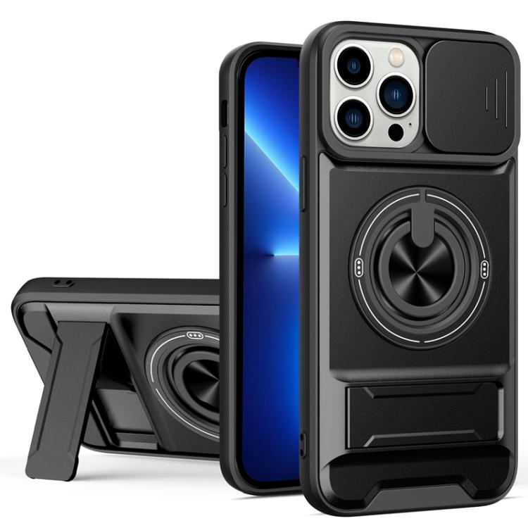 Coque de téléphone multifonctionnelle magnétique antichoc avec fenêtre coulissante pour objectif, pour iPhone 13 Pro Max, pour iPhone 13 Pro, pour iPhone 12 Pro Max, pour iPhone 11 Pro Max, pour iPhone 11
