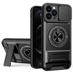 Coque de téléphone multifonctionnelle magnétique antichoc avec fenêtre coulissante pour objectif, pour iPhone 13 Pro Max, pour iPhone 13 Pro, pour iPhone 12 Pro Max, pour iPhone 11 Pro Max, pour iPhone 11