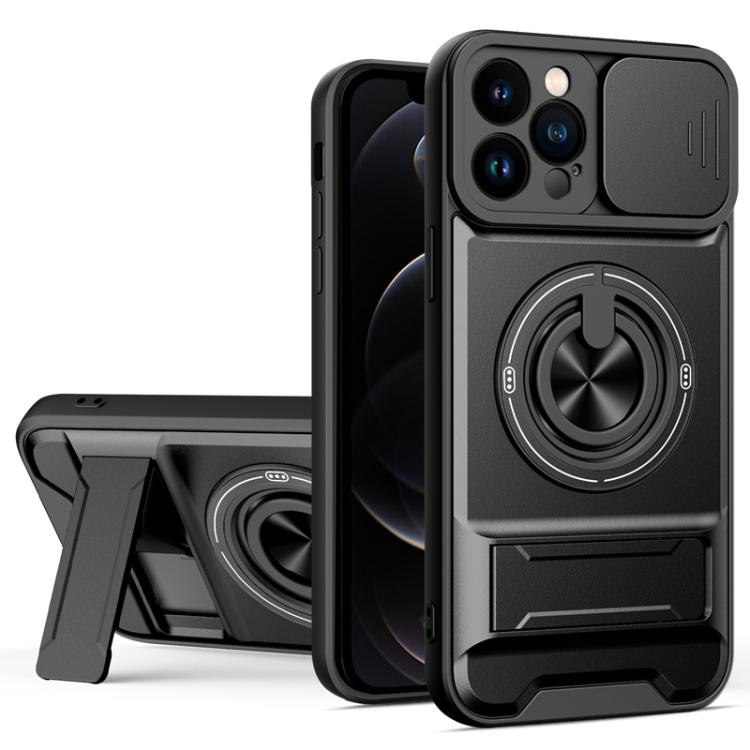 Coque de téléphone multifonctionnelle magnétique antichoc avec fenêtre coulissante pour objectif, pour iPhone 13 Pro Max, pour iPhone 13 Pro, pour iPhone 12 Pro Max, pour iPhone 11 Pro Max, pour iPhone 11