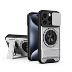 Lens Sliding Window Multifunctional Magnetic Shockproof Phone Case, For iPhone 16 Plus, For iPhone 16, For iPhone 15 Pro Max, For iPhone 15 Pro, For iPhone 15, For iPhone 14 Plus, For iPhone 14, For iPhone 14 Pro, For iPhone 14 Pro Max