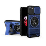 Lens Sliding Window Multifunctional Magnetic Shockproof Phone Case, For iPhone 7