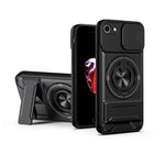 Lens Sliding Window Multifunctional Magnetic Shockproof Phone Case, For iPhone 7