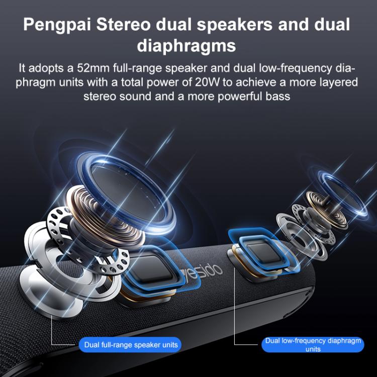 Enceinte Bluetooth sans fil de bureau Yesido YSW42 20W, YSW42