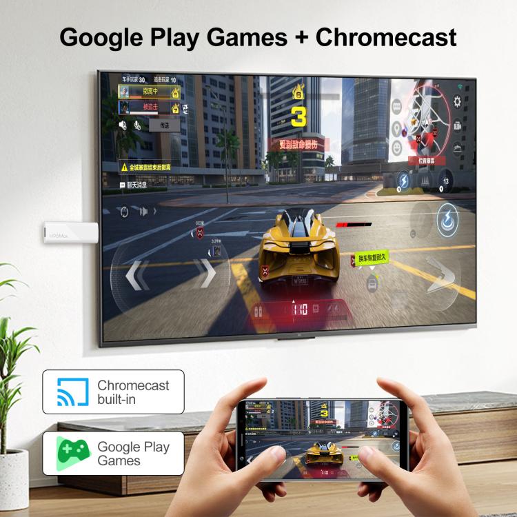 H96 Max H313 Android 14 Mini clé TV HD avec télécommande, ARM Cortex-A53 Quad Core, 2 Go+16 Go, 2 Go+8 Go