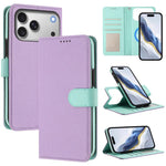 Étui de téléphone en cuir végétalien avec texture Litchi amovible et patch magnétique latéral, pour iPhone 17 Pro Max, pour iPhone 17 Pro, pour iPhone 17, pour iPhone Air, pour iPhone 16 Pro Max, pour iPhone 16 Pro, pour iPhone 16 Plus, pour iPhone 16