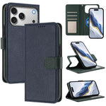 Étui de téléphone en cuir végétalien avec texture Litchi amovible et patch magnétique latéral, pour iPhone 17 Pro Max, pour iPhone 17 Pro, pour iPhone 17, pour iPhone Air, pour iPhone 16 Pro Max, pour iPhone 16 Pro, pour iPhone 16 Plus, pour iPhone 16