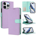Étui de téléphone en cuir végétalien avec texture Litchi amovible et patch magnétique latéral, pour iPhone 17 Pro Max, pour iPhone 17 Pro, pour iPhone 17, pour iPhone Air, pour iPhone 16 Pro Max, pour iPhone 16 Pro, pour iPhone 16 Plus, pour iPhone 16