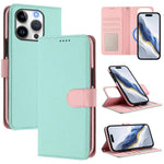 Étui de téléphone en cuir végétalien avec texture Litchi amovible et patch magnétique latéral, pour iPhone 17 Pro Max, pour iPhone 17 Pro, pour iPhone 17, pour iPhone Air, pour iPhone 16 Pro Max, pour iPhone 16 Pro, pour iPhone 16 Plus, pour iPhone 16