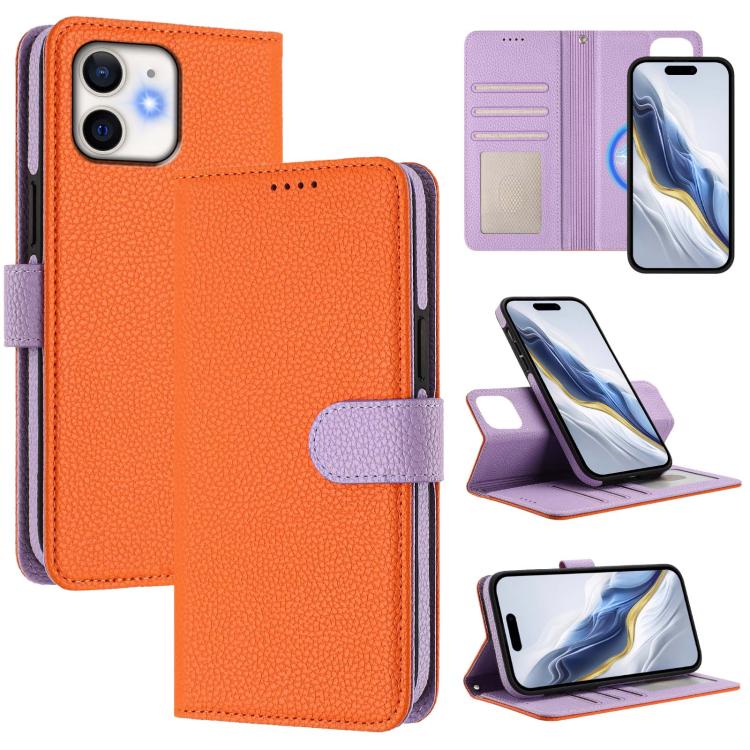 Coque de téléphone en cuir végan à patch latéral magnétique détachable texture litchi, pour iPhone 13 Pro Max, pour iPhone 13 Pro, pour iPhone 13, pour iPhone 12 / 12 Pro, pour iPhone 12 Pro Max, pour iPhone 11 Pro Max, pour iPhone 11, pour iPhone 11 Pro