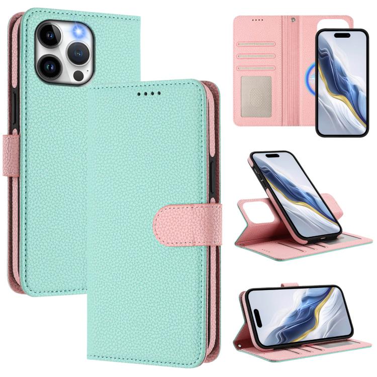 Coque de téléphone en cuir végan à patch latéral magnétique détachable texture litchi, pour iPhone 13 Pro Max, pour iPhone 13 Pro, pour iPhone 13, pour iPhone 12 / 12 Pro, pour iPhone 12 Pro Max, pour iPhone 11 Pro Max, pour iPhone 11, pour iPhone 11 Pro