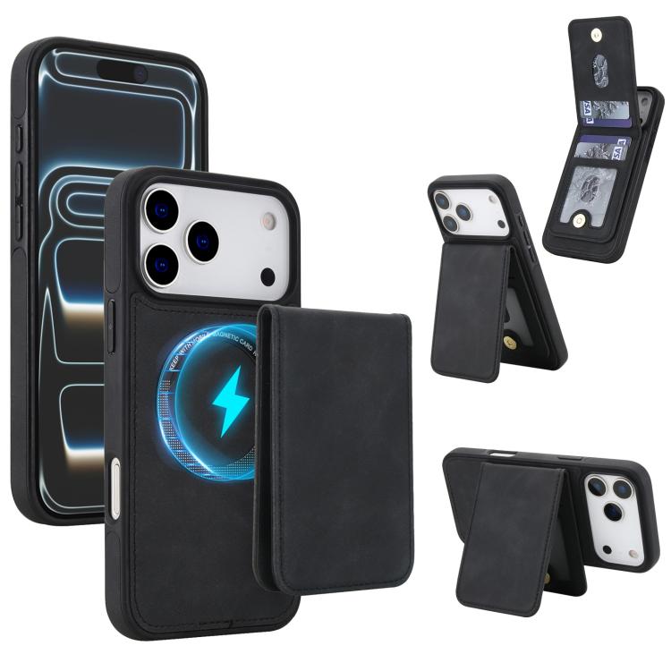 Étui portefeuille magnétique détachable en similicuir rétro YM030, pour iPhone 17 Pro Max, pour iPhone 17 Pro