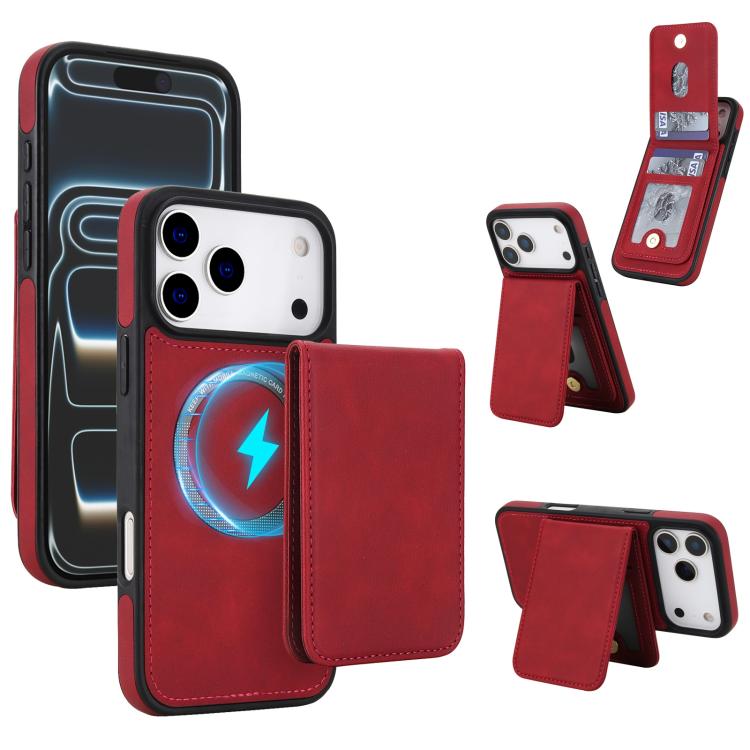 Étui portefeuille magnétique détachable en similicuir rétro YM030, pour iPhone 17 Pro Max, pour iPhone 17 Pro