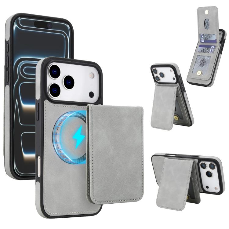 Étui portefeuille magnétique détachable en similicuir rétro YM030, pour iPhone 17 Pro Max, pour iPhone 17 Pro