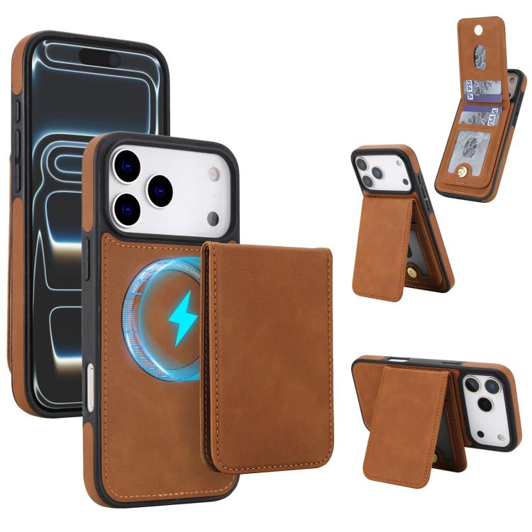 Étui portefeuille magnétique détachable en similicuir rétro YM030, pour iPhone 17 Pro Max, pour iPhone 17 Pro