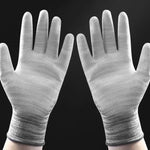 10 paires de gants de protection antistatiques en PU rayé avec paume enduite, livraison couleur aléatoire, S, M, L