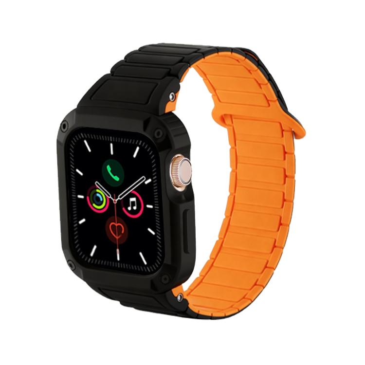 Bracelet de montre en silicone avec boucle magnétique inversée en TPU intégré, pour Apple Watch 45mm / 44mm, pour Apple Watch 41mm / 40mm