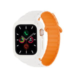 Bracelet de montre en silicone avec boucle magnétique inversée en TPU intégré, pour Apple Watch 45mm / 44mm, pour Apple Watch 41mm / 40mm
