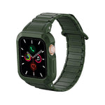 Bracelet de montre en silicone avec boucle magnétique inversée en TPU intégré, pour Apple Watch 45mm / 44mm, pour Apple Watch 41mm / 40mm