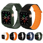 Bracelet de montre en silicone avec boucle magnétique inversée en TPU intégré, pour Apple Watch 45mm / 44mm, pour Apple Watch 41mm / 40mm