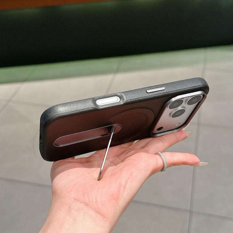 Coque de Téléphone Magnétique Invisible en PC et Cuir Vegan, Pour iPhone 17 Pro Max, Pour iPhone 17 Pro