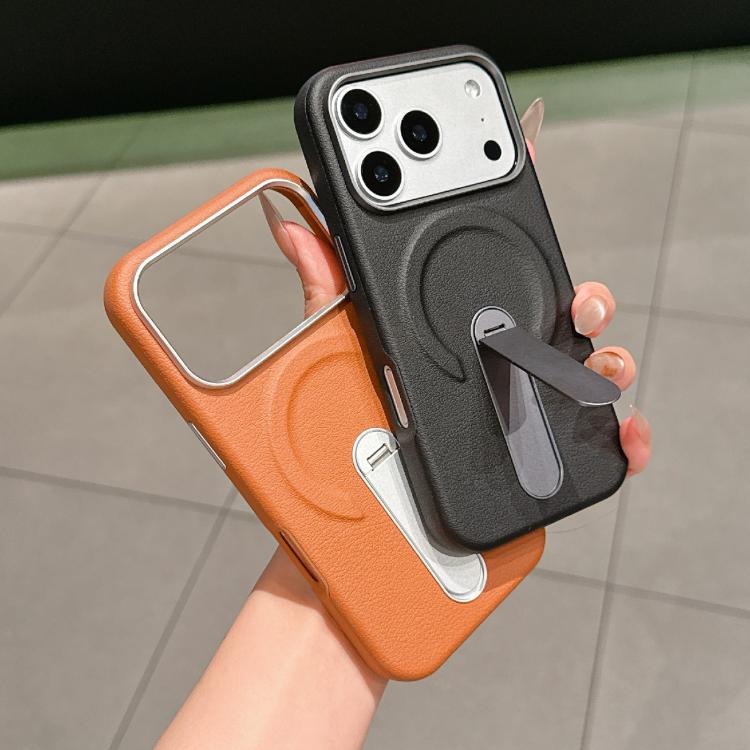 Coque de Téléphone Magnétique Invisible en PC et Cuir Vegan, Pour iPhone 17 Pro Max, Pour iPhone 17 Pro