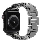 Bracelet de montre en cuir végétalien serti de diamants, pour Apple Watch 46mm / 49mm / 45mm / 44mm, pour Apple Watch 42mm / 41mm / 40mm / 38mm