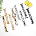Bracelet de montre en cuir végétalien serti de diamants, pour Apple Watch 46mm / 49mm / 45mm / 44mm, pour Apple Watch 42mm / 41mm / 40mm / 38mm