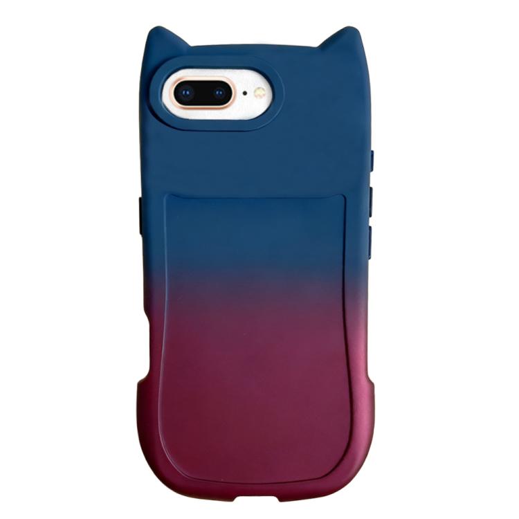 Coque de téléphone TPU design oreilles de chat dégradé, pour iPhone 7 Plus/8 Plus