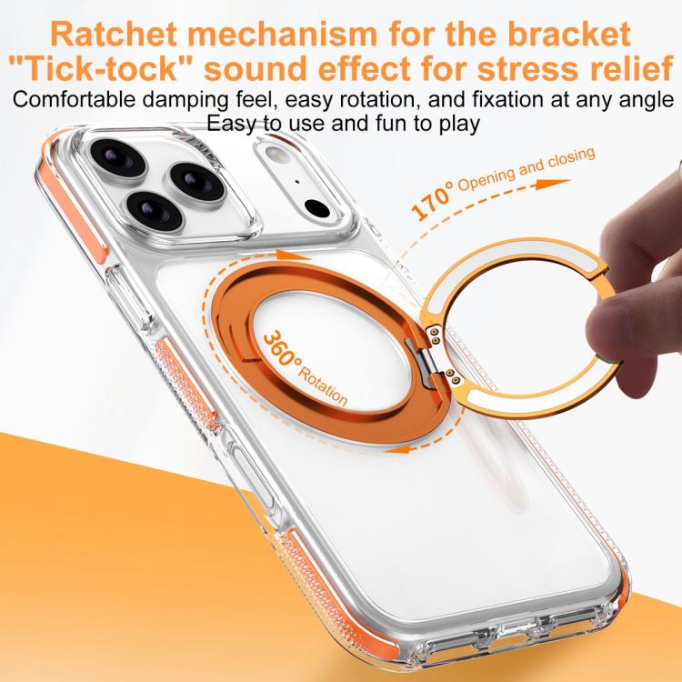 Étui de téléphone hybride PC et TPU Ice Armor avec support magnétique rotatif, pour iPhone 17 Pro Max, pour iPhone 17 Pro, pour iPhone Air