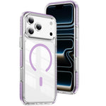 Étui de téléphone hybride en acrylique et TPU magnétique transparent Crystal Shield, pour iPhone 17 Pro Max, pour iPhone 17 Pro, pour iPhone 17, pour iPhone Air, pour iPhone 16 Pro Max, pour iPhone 16 Pro