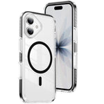 Étui de téléphone hybride en acrylique et TPU magnétique transparent Crystal Shield, pour iPhone 17 Pro Max, pour iPhone 17 Pro, pour iPhone 17, pour iPhone Air, pour iPhone 16 Pro Max, pour iPhone 16 Pro