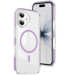 Étui de téléphone hybride en acrylique et TPU magnétique transparent Crystal Shield, pour iPhone 17 Pro Max, pour iPhone 17 Pro, pour iPhone 17, pour iPhone Air, pour iPhone 16 Pro Max, pour iPhone 16 Pro