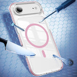 Coque de téléphone hybride en acrylique magnétique transparent Crystal Shield, pour iPhone 16 Plus, pour iPhone 16, pour iPhone 15 Pro Max, pour iPhone 15 Pro, pour iPhone 15 Plus, pour iPhone 15