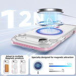Coque de téléphone hybride en acrylique magnétique transparent Crystal Shield, pour iPhone 16 Plus, pour iPhone 16, pour iPhone 15 Pro Max, pour iPhone 15 Pro, pour iPhone 15 Plus, pour iPhone 15