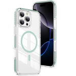 Étui de téléphone hybride en acrylique et TPU magnétique transparent Crystal Shield, pour iPhone 17 Pro Max, pour iPhone 17 Pro, pour iPhone 17, pour iPhone Air, pour iPhone 16 Pro Max, pour iPhone 16 Pro