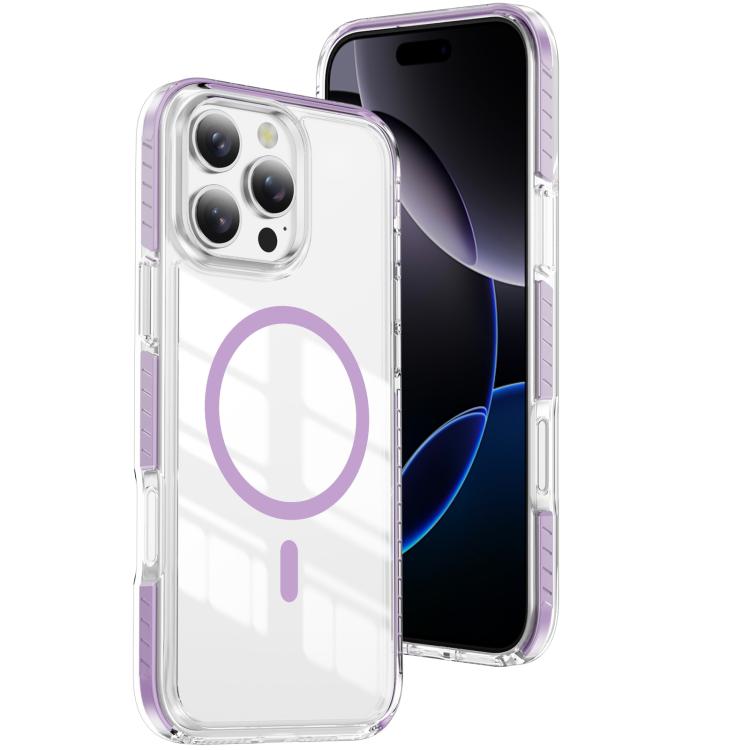 Étui de téléphone hybride en acrylique et TPU magnétique transparent Crystal Shield, pour iPhone 17 Pro Max, pour iPhone 17 Pro, pour iPhone 17, pour iPhone Air, pour iPhone 16 Pro Max, pour iPhone 16 Pro